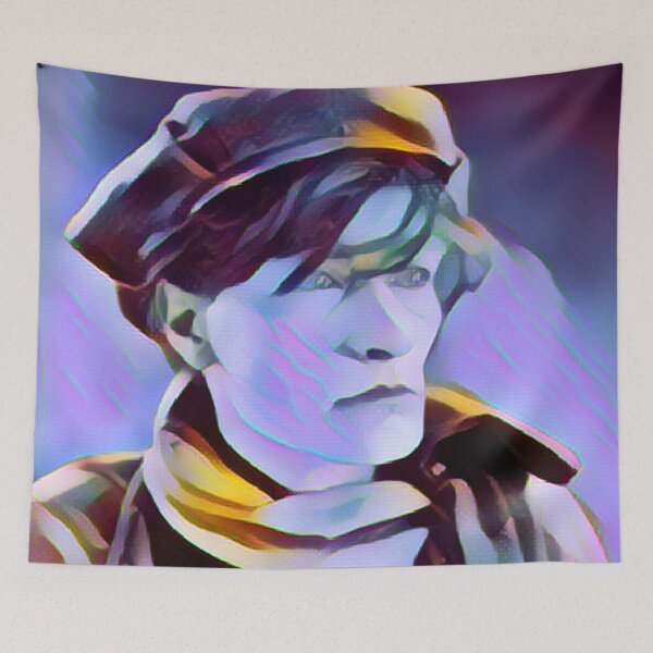 Item preview, Antonin Artaud portrait purple painting designed and sold by Astralia.