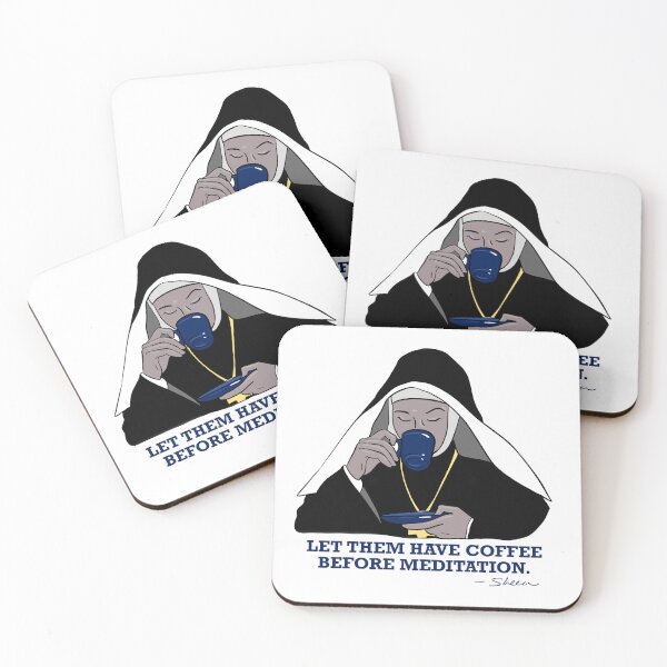Item preview, Nun Drinking Coffee designed and sold by WearTheHeart.