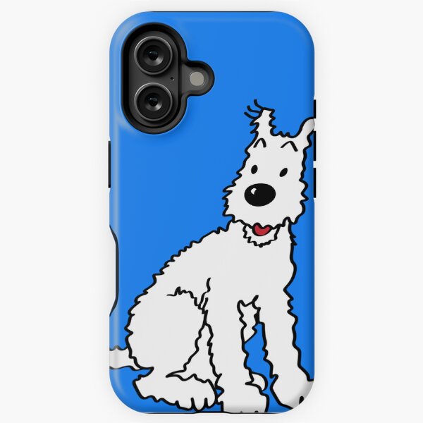 Item preview, Snowy dog Tin Tin Sticker designed and sold by OlgaGrybenko.