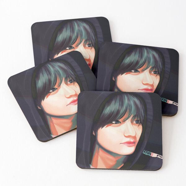 Item preview, BTS Taehyung 3/4 Profile (Dark Version) designed and sold by ShyHero.