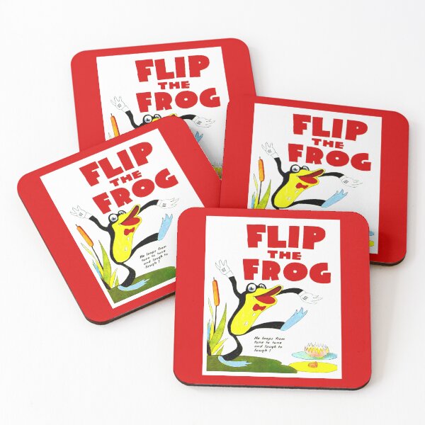 Item preview, FLIP The FROG : Vintage Cartoon Abstract Jumping Character Print designed and sold by posterbobs.