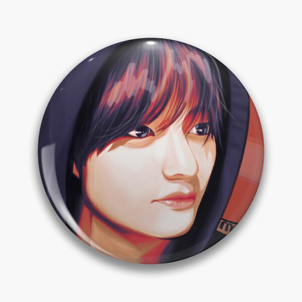 Item preview, BTS Taehyung 3/4 Profile (Red-Purple Version) designed and sold by ShyHero.