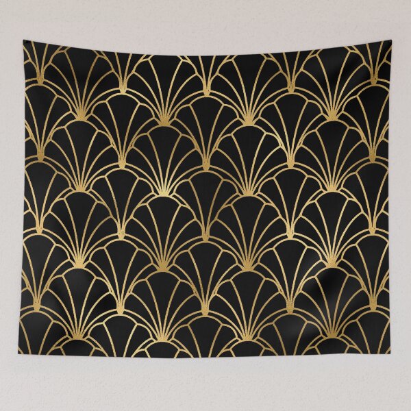 Item preview, Sophisticated Golden-Hues And Black Art Deco Pattern designed and sold by DEC02.