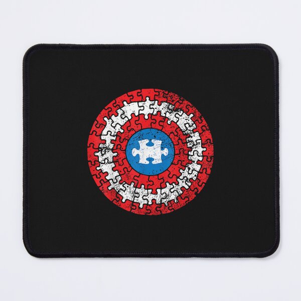 Item preview, Captain Autism Aspergers Awareness Superhero Puzzle Shield designed and sold by SeppeGoffin.