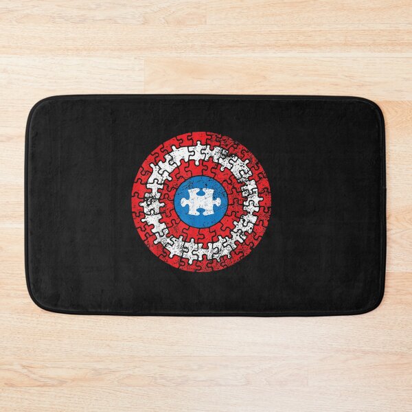 Item preview, Captain Autism Aspergers Awareness Superhero Puzzle Shield designed and sold by SeppeGoffin.