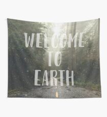 Forest Fog WANDER Travel - Redwood National Park Trees in California Wall Tapestry Wall Tapestry