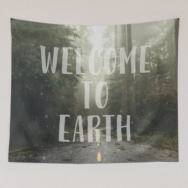 Item preview, Forest Fog WANDER Travel - Redwood National Park Trees in California Wall Tapestry designed and sold by travel101.