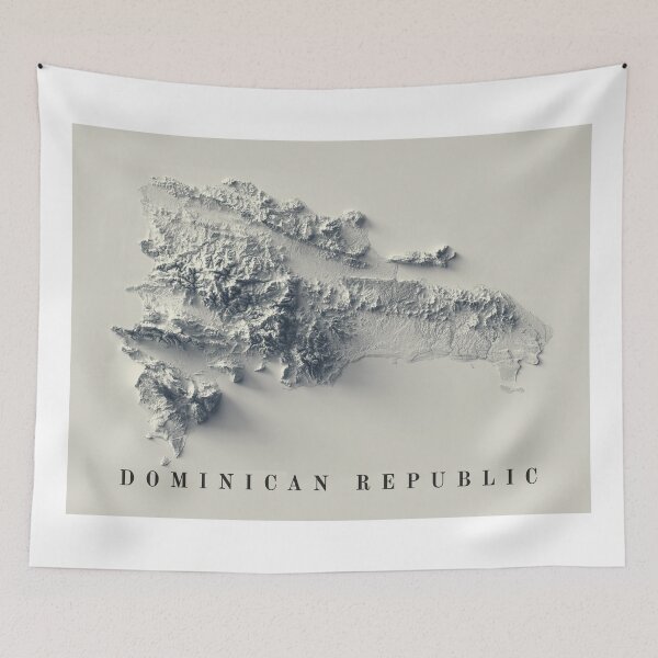 Item preview, Dominican Republic Relief Map 3D digitally-rendered designed and sold by ThinkAboutMaps.