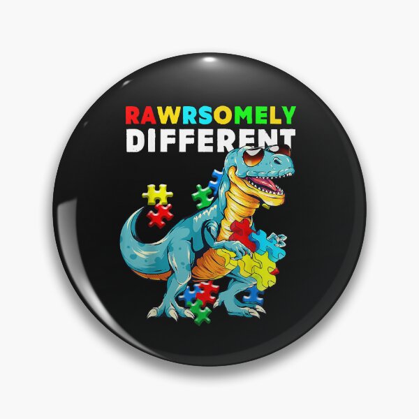 Item preview, Rawrsomely Differen Dinosaur Dino Autism Awareness designed and sold by SeppeGoffin.