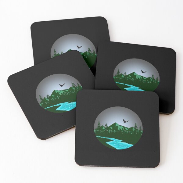 Item preview, High Country Eagle River at Dusk on Black designed and sold by HighCountry2021.