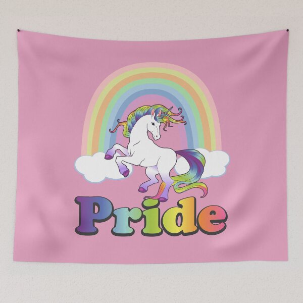 Artikelvorschau, Stolz Einhorn Spirit Animal LGBTQ Ally Rainbow entworfen und verkauft von MindfulMeta.