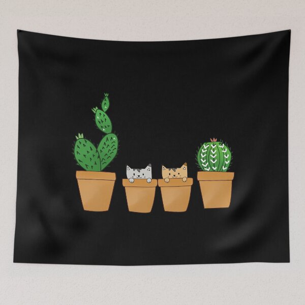 Aperçu de l'œuvre Chats de cactus mignons créée et vendue par SeraphanVanh.