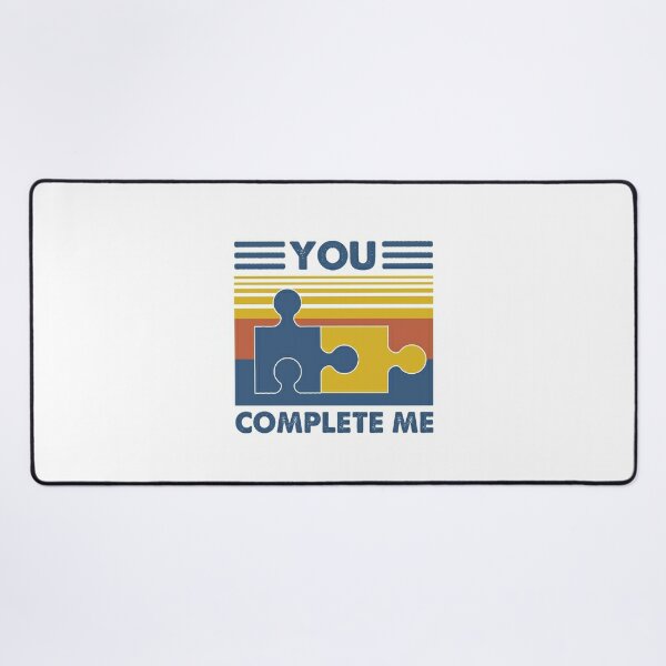 You Complete Me Metallic Puzzle Pieces Card