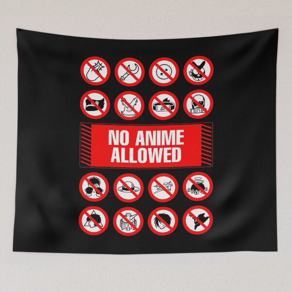 Item preview, Anime Signs - Not Allowed designed and sold by manoystee.