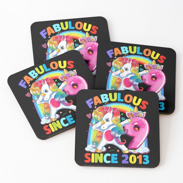 Item preview, Dabbing Unicorn 9th Birthday Fabulous Since 2013 9 Year Old  designed and sold by brita797.