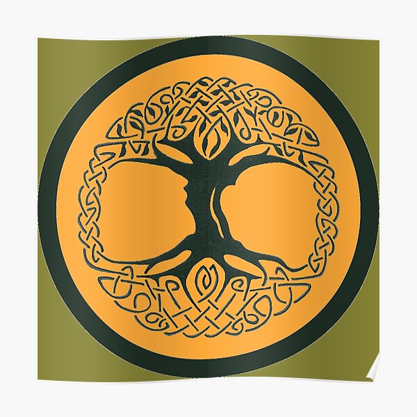 Celtic Tree Of Life Poster For Sale By Dforss Redbubble