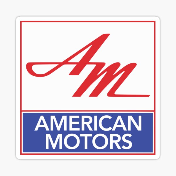 A256 AMERICAN MOTORS ROUND VINYL STICKER