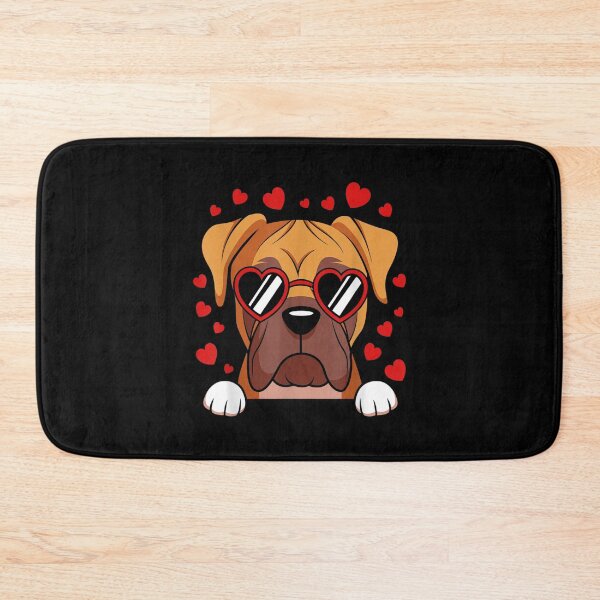 Item preview, Boxer Dog Face Wearing Heart Glasses Valentines Day Kids  designed and sold by brita797.