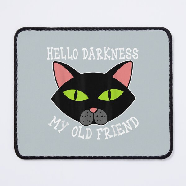 Item preview, Hello darkness my old friend, black kitten love, halloween cat designed and sold by CerysClark.