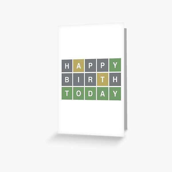 Wordle Happy Birthday Today, Wordle Birthday Greeting Card