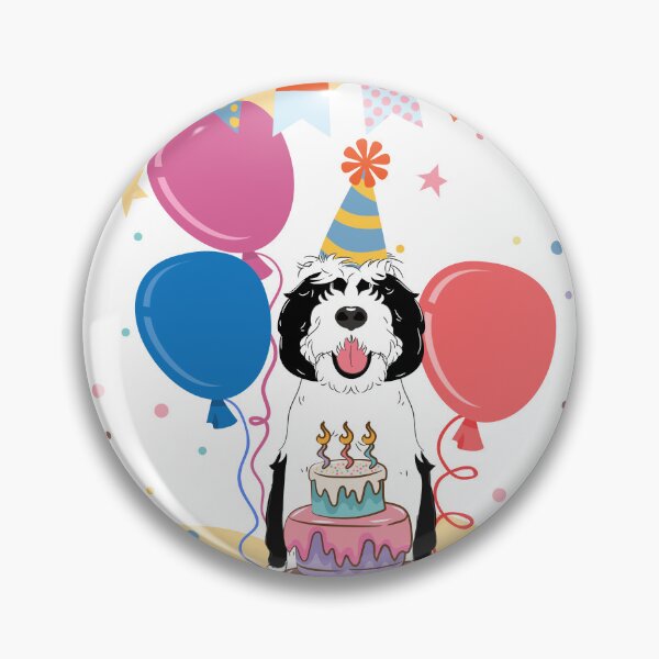 Item preview, Happy Birthday Sheepadoodle 1 designed and sold by Lulupainting.