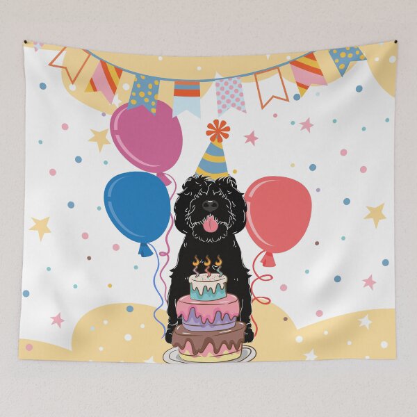 Item preview, Happy Birthday Black Sheepadoodle  designed and sold by Lulupainting.