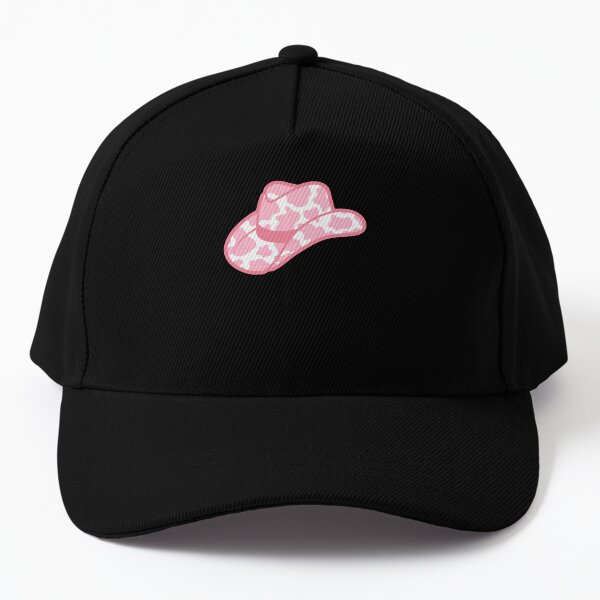 Seamless Pattern Pink Glitter Cowhide Hats