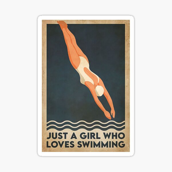 Item preview, Swimmer Just A Girl Who Loves Swimming designed and sold by aFloriya1987.