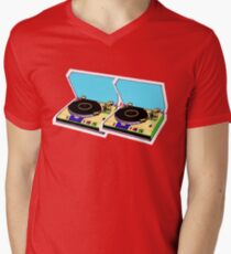 retro music Men's V-Neck T-Shirt