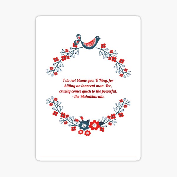 Mahabharata Qoutes 3 Sticker For Sale By Blaze111 Redbubble