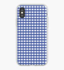 Kornblume-Blau-Gingham-Karomuster iPhone-Hülle & Cover