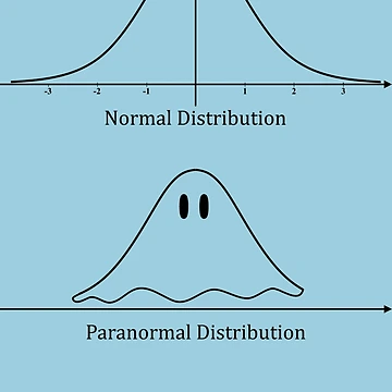 Artwork thumbnail, Normal Distribution, Paranormal Distribution Math Gift Sticker by JanSchapers