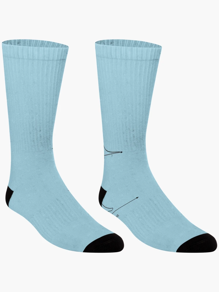 Thumbnail 3 of 5, Socks, Normal Distribution, Paranormal Distribution Math Gift Sticker designed and sold by JanSchapers.