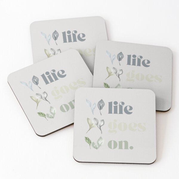 Item preview, Life goes on green watercolor leaves pattern designed and sold by Levated.