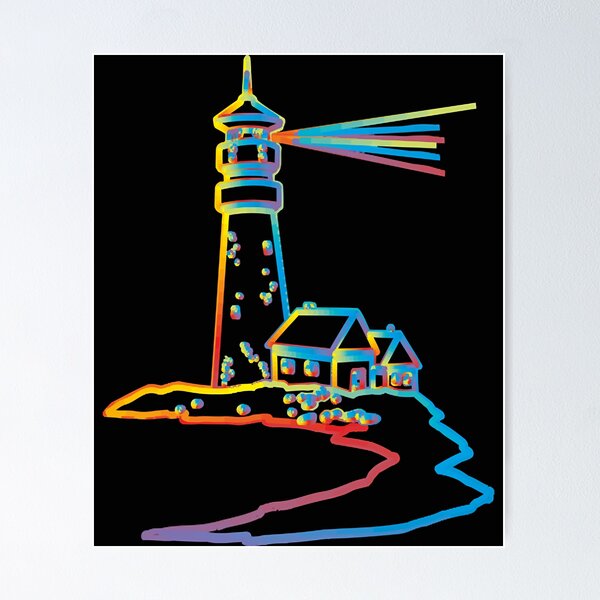 Item preview, Rainbow Colors Light House designed and sold by WaynneTevez.