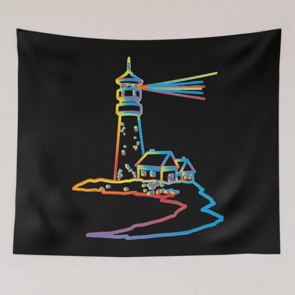 Item preview, Rainbow Colors Light House designed and sold by WaynneTevez.