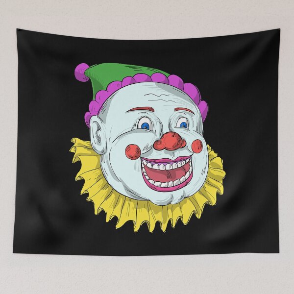 Item preview, Vintage Circus Clown Smiling Drawing designed and sold by WaynneTevez.