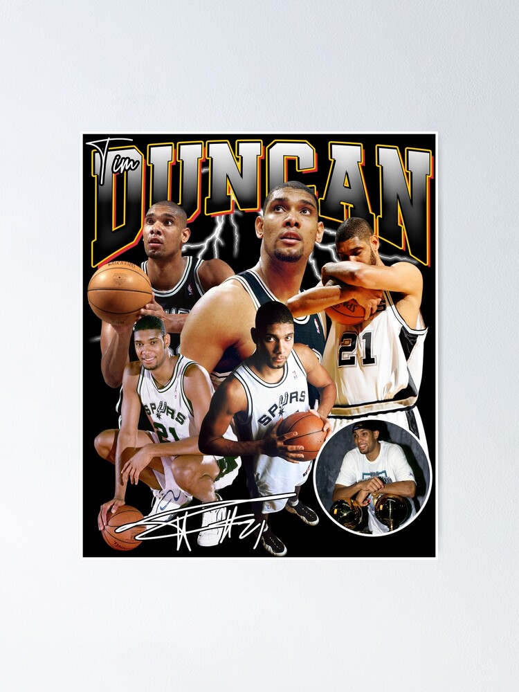 Tim Duncan Canvas Frame Kids Wall Decor Basketball Fan Man 
