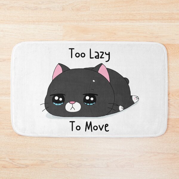 Item preview, Too Lazy To Move Cute Black Cat designed and sold by quinellie.