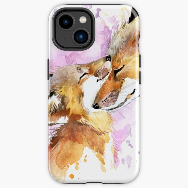 Beautiful Fox Mother and Cub Watercolour design. iPhone Tough Case