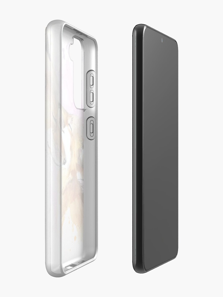 Alternate view of Beautiful Fox Mother and Cub Watercolour design. Samsung Galaxy Phone Case
