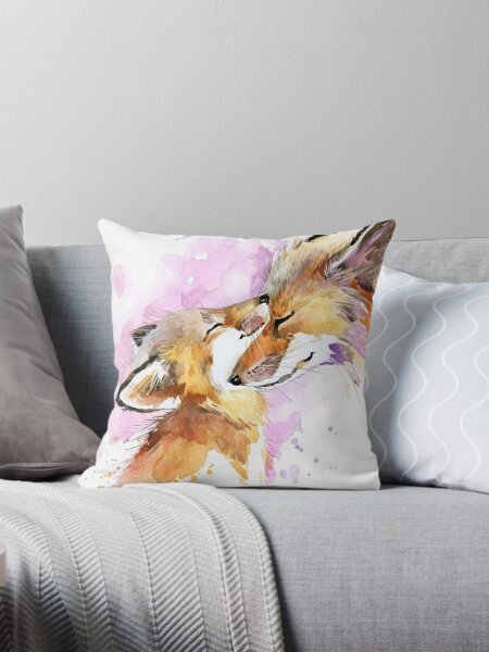 Vista previa del artículo con la obra «Hermoso diseño de madre Fox y Cub Acuarela.», diseñado y vendido por DV-LTD.
