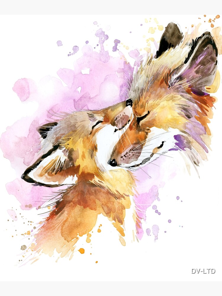 Colorful Wolf Mom & Son Cubs Watercolor For Mother's Day Shirt