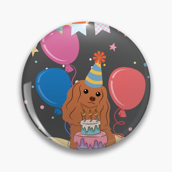 Item preview, Happy Birthday Cavalier King Charles Spaniel - Ruby  designed and sold by Lulupainting.