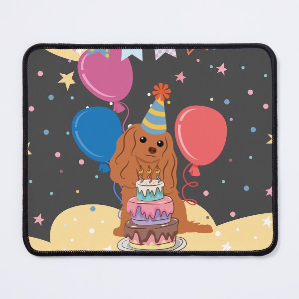 Item preview, Happy Birthday Cavalier King Charles Spaniel - Ruby  designed and sold by Lulupainting.