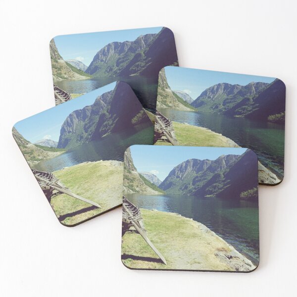 Item preview, Viking boat by the fjord in Norway  designed and sold by CarolinaReina.