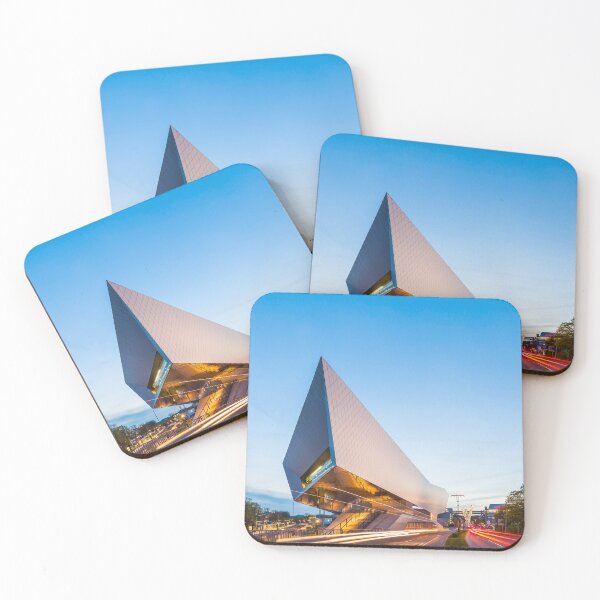 Item preview, Porsche Museum in Stuttgart at dusk designed and sold by dieterich.