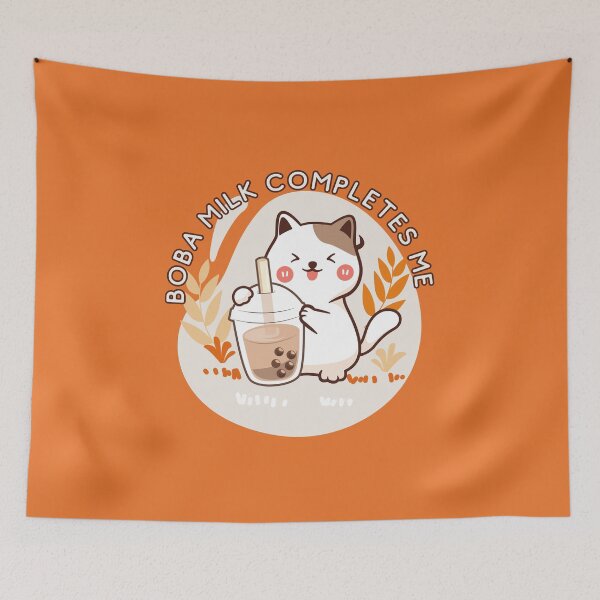 Item preview, Cat Drinking Boba Milk designed and sold by GleamingGiant.