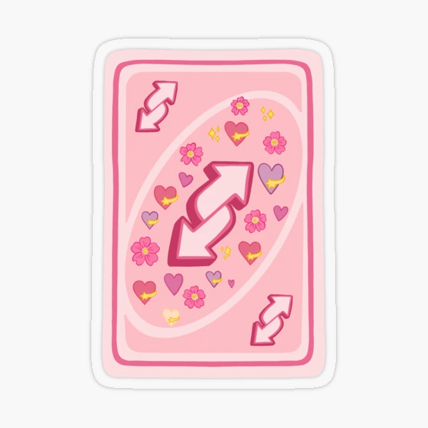 UNO reverse heart card Sticker for Sale by caitlynnjoy