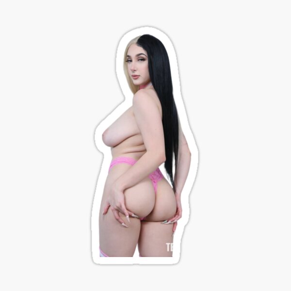 Skylar Vox poses Naked Big Boobs - Female Erotic Art Photography Sticker